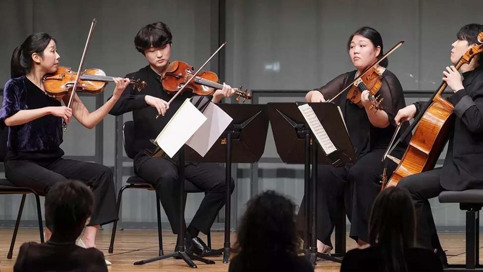 Das Arete Quartet beim Internationalen Mozartwettbewerb in Salzburg.
