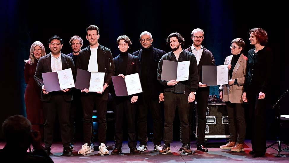 Foto der Jury und der Gewinner beim Kurt Maas Jazz Award 2023